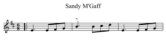 Sandy M'Gaff - staff notation