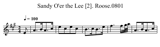 Sandy O'er the Lee [2]. Roose.0801 - staff notation