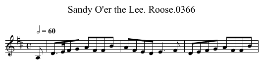 Sandy O'er the Lee. Roose.0366 - staff notation