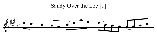 Sandy Over the Lee [1] - staff notation