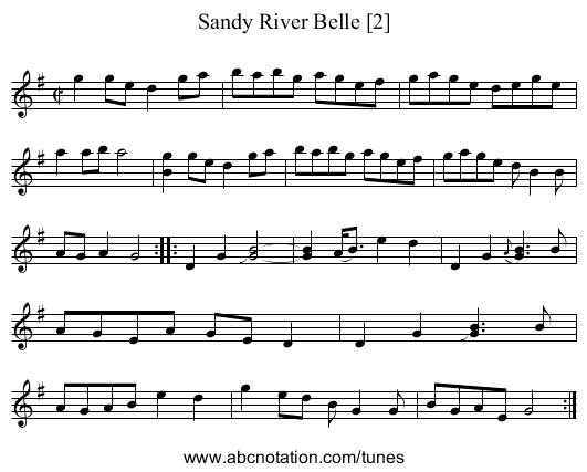 Sandy River Belle [2] - staff notation