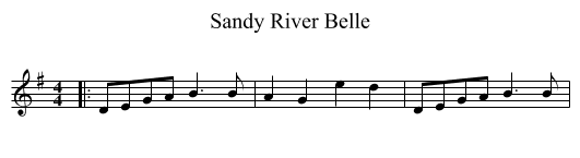Sandy River Belle - staff notation