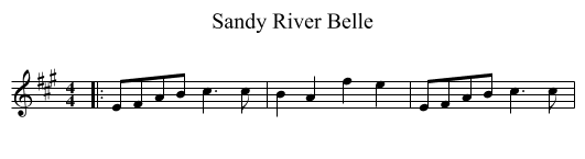 Sandy River Belle - staff notation