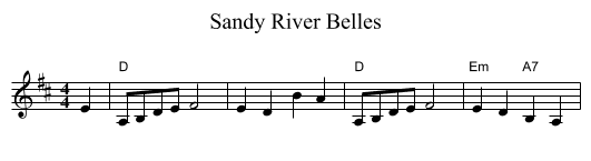 Sandy River Belles - staff notation