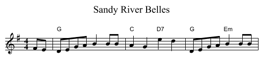 Sandy River Belles - staff notation