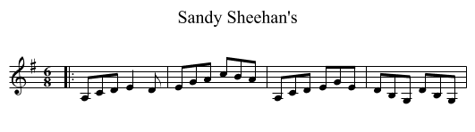Sandy Sheehan's - staff notation