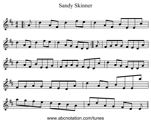 Sandy Skinner - staff notation