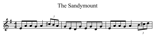 Sandymount, The  - staff notation