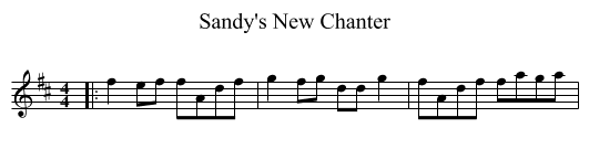 Sandy's New Chanter - staff notation