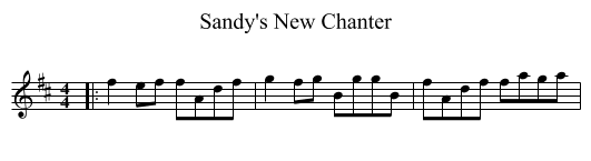 Sandy's New Chanter - staff notation