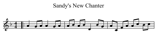 Sandy's New Chanter - staff notation