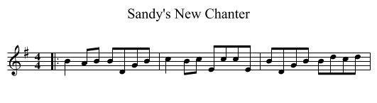 Sandy's New Chanter - staff notation