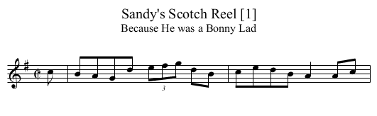 Sandy's Scotch Reel [1] - staff notation