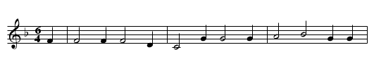 Sangeslohn - staff notation