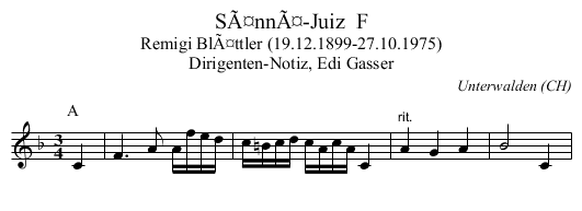 SÃ¤nnÃ¤-Juiz  F - staff notation