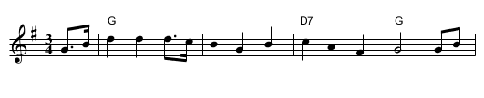 Sans Day Carol - staff notation