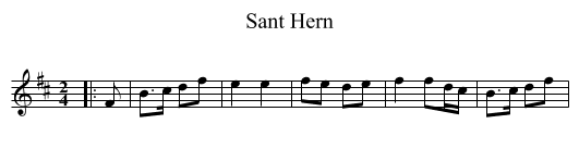 Sant Hern - staff notation