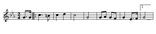 Santa Bárbara bendita - staff notation