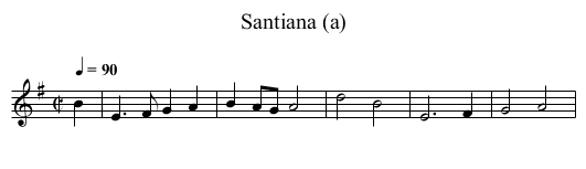 Santiana (a) - staff notation