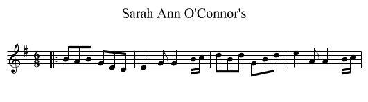 Sarah Ann O'Connor's - staff notation