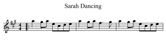 Sarah Dancing - staff notation