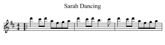 Sarah Dancing - staff notation