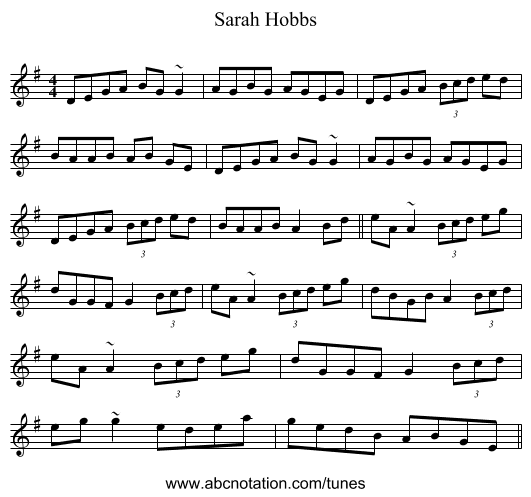 Sarah Hobbs - staff notation