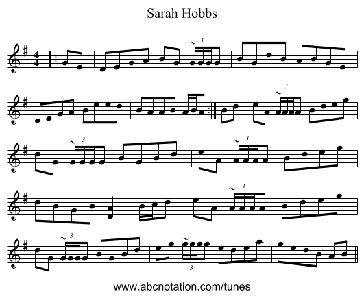 Sarah Hobbs - staff notation