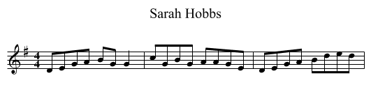 Sarah Hobbs - staff notation
