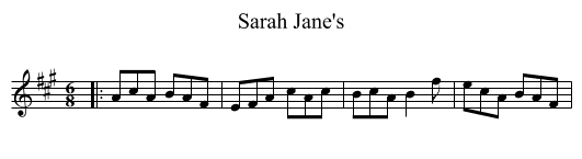Sarah Jane's - staff notation