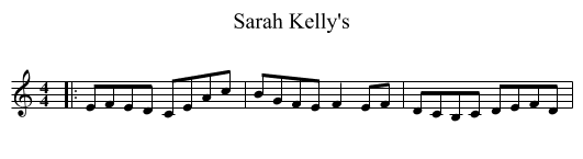 Sarah Kelly's - staff notation