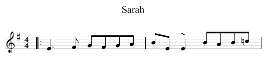 Sarah - staff notation