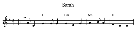 Sarah - staff notation