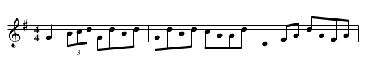 Sarah's Delight - staff notation