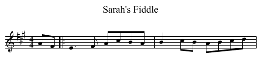 Sarah's Fiddle - staff notation