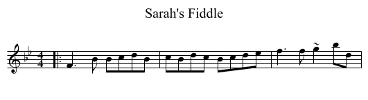 Sarah's Fiddle - staff notation