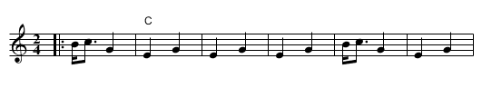 Sarba Zarnestenilor - staff notation