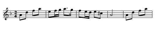 Särna steklåt - staff notation