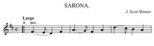 SARONA. - staff notation