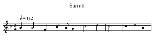 Sarratt - staff notation