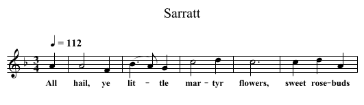 Sarratt - staff notation