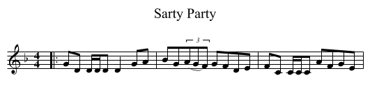 Sarty Party - staff notation