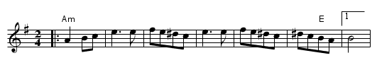 Sasino Kolo - staff notation