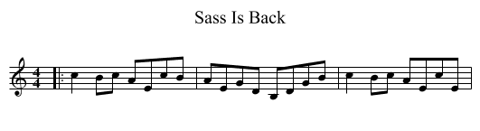 Sass Is Back - staff notation