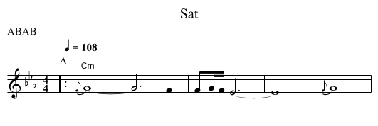 Sat - staff notation