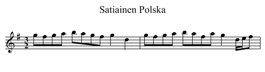Satiainen Polska - staff notation