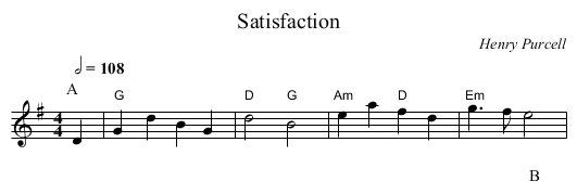 Satisfaction - staff notation