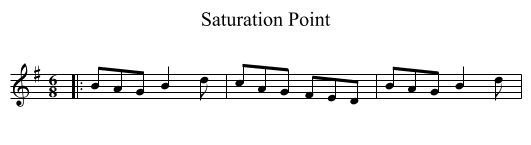 Saturation Point - staff notation
