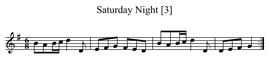 Saturday Night [3] - staff notation