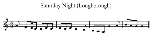 Saturday Night (Longborough) - staff notation